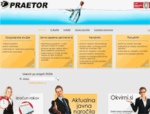 Tablet Screenshot of praetor.si